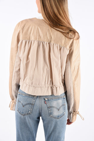 Cropped Jacket with Drawstring