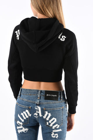 Cut Out Crop Sweatshirt with Hood