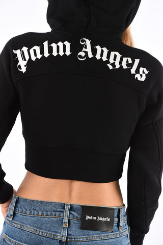 Cut Out Crop Sweatshirt with Hood