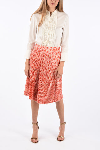 Floral Printed Pleated Skirt
