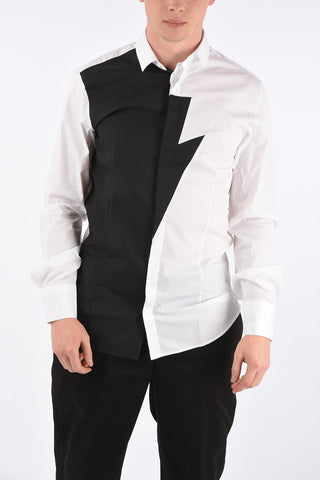 Camicia Bicolore Fitted Slim