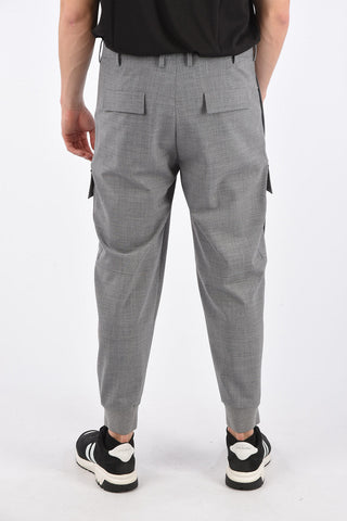 Pantalone Cargo Slouch Fit con Elastico alla Caviglia
