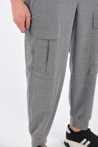 Pantalone Cargo Slouch Fit con Elastico alla Caviglia
