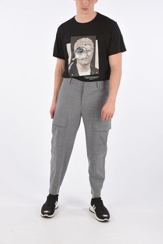 Pantalone Cargo Slouch Fit con Elastico alla Caviglia