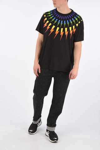 T-Shirt FAIR ISLE RAINBOW THUNDERBOLT Girocollo