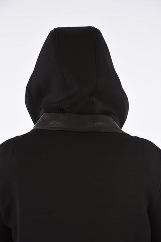 Leather Jacket with Hood