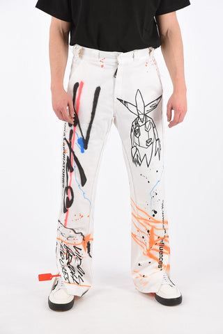 22cm Split Ankle FUTURA RAINBOW CARPENTER Jeans 