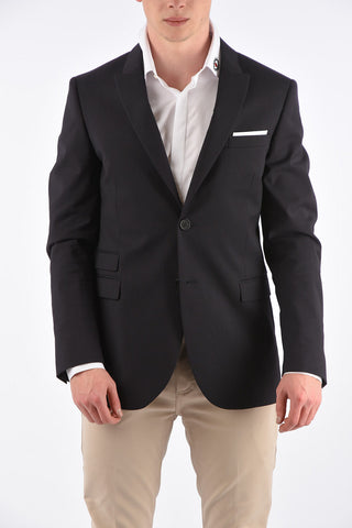 side vents peak lapel 2-button blazer