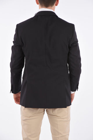 side vents peak lapel 2-button blazer