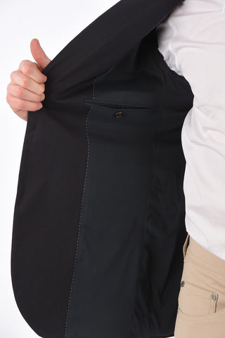 side vents peak lapel 2-button blazer