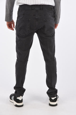 17cm stretch denim PIERCED super skinny fit jeans