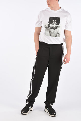 Drawstring Easy Fit Piping Pants