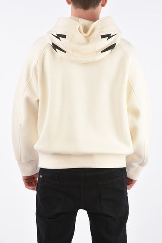 Neoprene Sweatshirt with Printed Hood