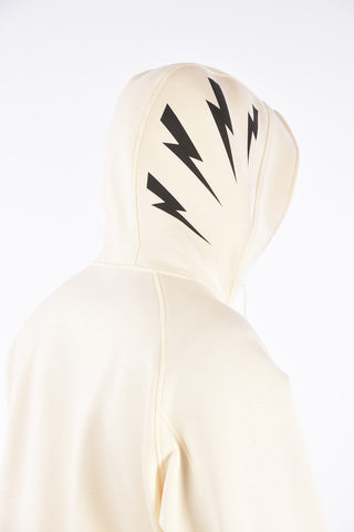 Neoprene Sweatshirt with Printed Hood