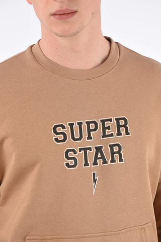 Crewneck Sweatshirt with Maxi Patch Pocket