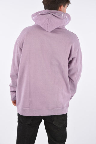 Distressed Hoodie with Embroidery