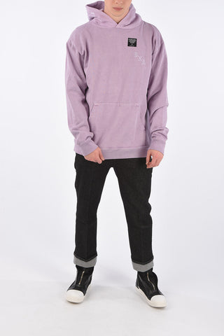 Distressed Hoodie with Embroidery