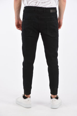 14cm Skinny Fit Distressed Jeans with Elastic Ankle Band