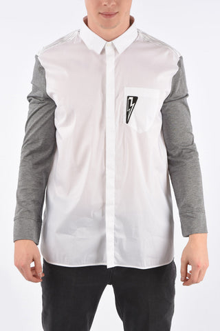 Loose Fit Shirt with Knit Details