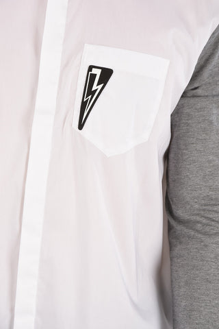 Loose Fit Shirt with Knit Details