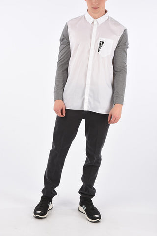 Loose Fit Shirt with Knit Details