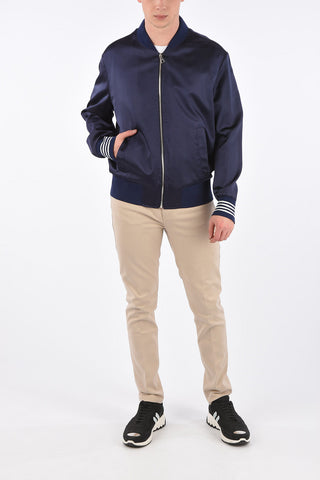Slim Fit Bomber with Zip Closure