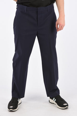 slim fit belt loops trousers