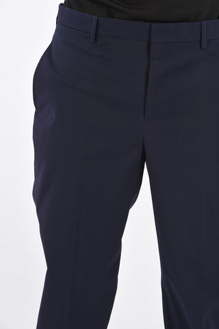 slim fit belt loops trousers