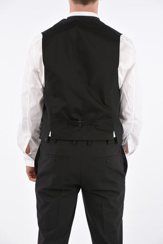 Fitted Slim Fit Pinstripe Waistcoat