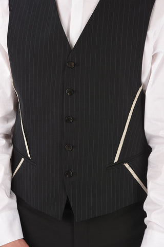 Fitted Slim Fit Pinstripe Waistcoat