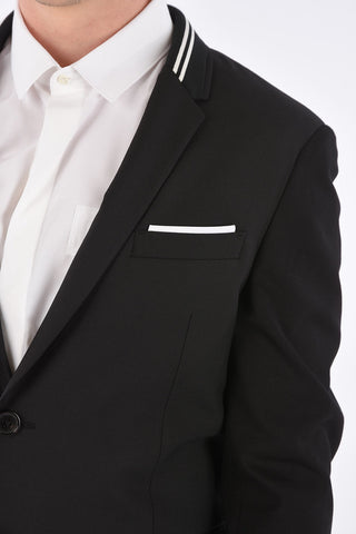 Side Vents Slim Fit 2 Button Blazer