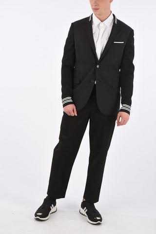 Side Vents Slim Fit 2 Button Blazer