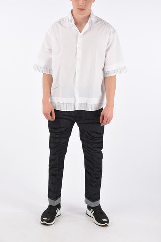 Short Sleeve Shirt with Striped Details