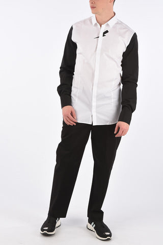 Two-Tone TUXEDO VELVET MID-BOLT Popeline Shirt