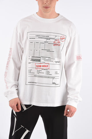 Printed Long-Sleeve Crewneck T-Shirt