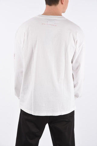 Printed Long-Sleeve Crewneck T-Shirt