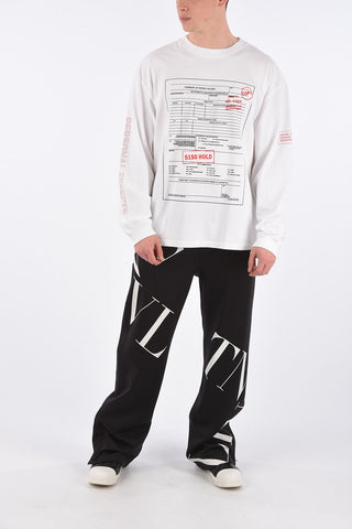 Printed Long-Sleeve Crewneck T-Shirt