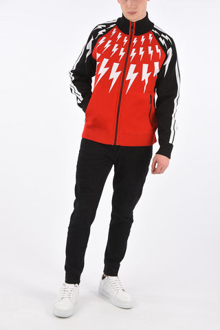 Skinny Fit FAIR ISLAND THUNDERBOLT Sweater with Zip