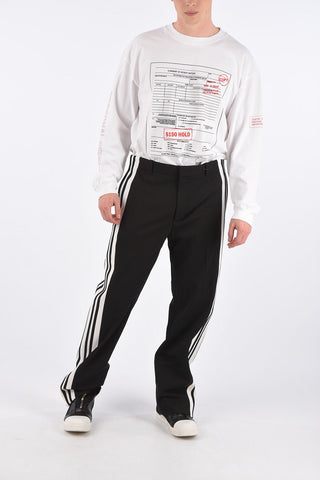 Straight Fit Pants with Contrast Side Band