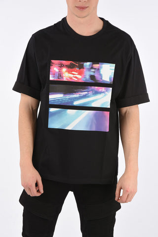 T-Shirt BLURRY CITY in Cotone