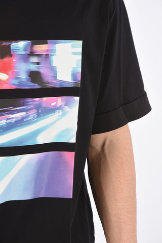 T-Shirt BLURRY CITY in Cotone