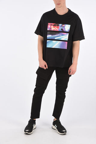 T-Shirt BLURRY CITY in Cotone