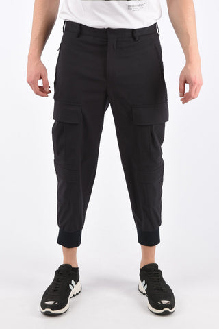 Slouch Fit Cargo Pants with Elastic Ankle Band