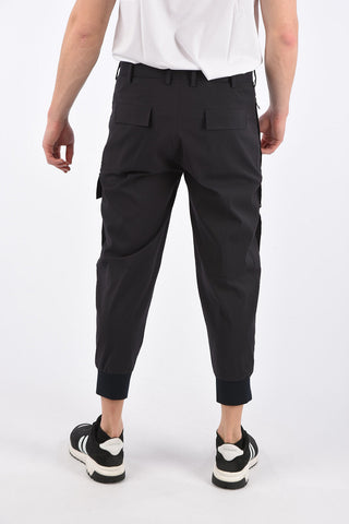 Slouch Fit Cargo Pants with Elastic Ankle Band