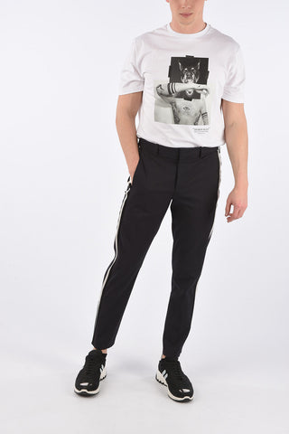Pantalone Piping con Zip alla Caviglia