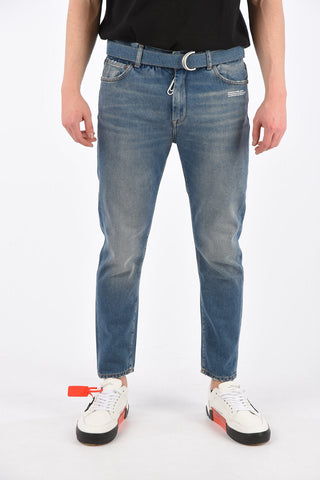 16cm Low Crotch Slim Fit Jeans With Belt