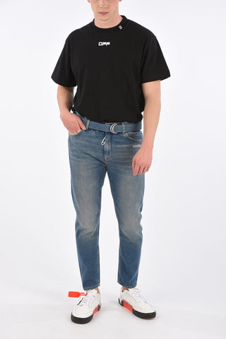 16cm Low Crotch Slim Fit Jeans With Belt