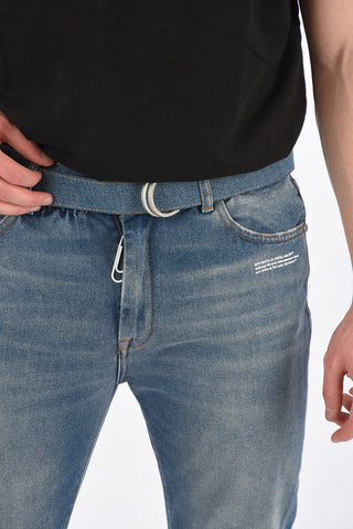 16cm Low Crotch Slim Fit Jeans With Belt
