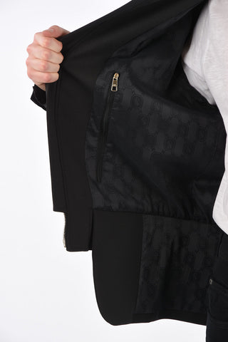 Slim Fit Tailored Bomber with Striped Sleeve