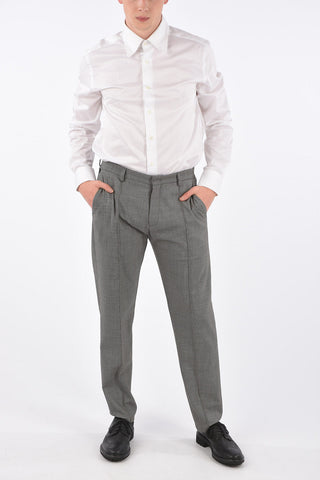COLLEZIONI Hopsack Single Pleat Pants